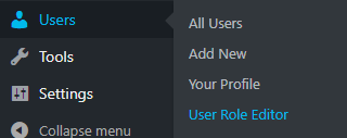 using user role editor plugin