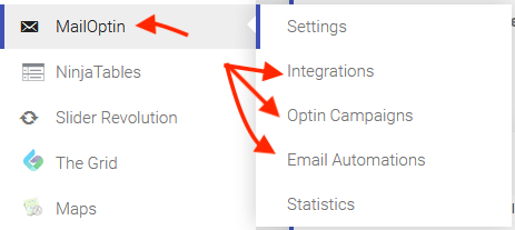 step one: Configuring mailoptin plugin