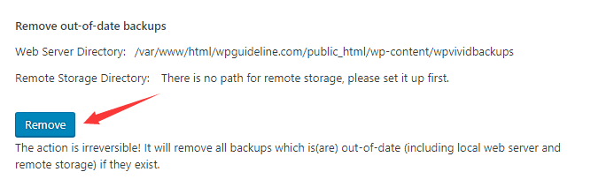 Remove out of date backups