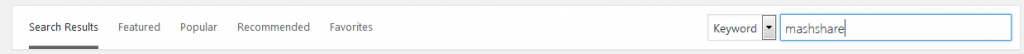 Search Mashshare plugin