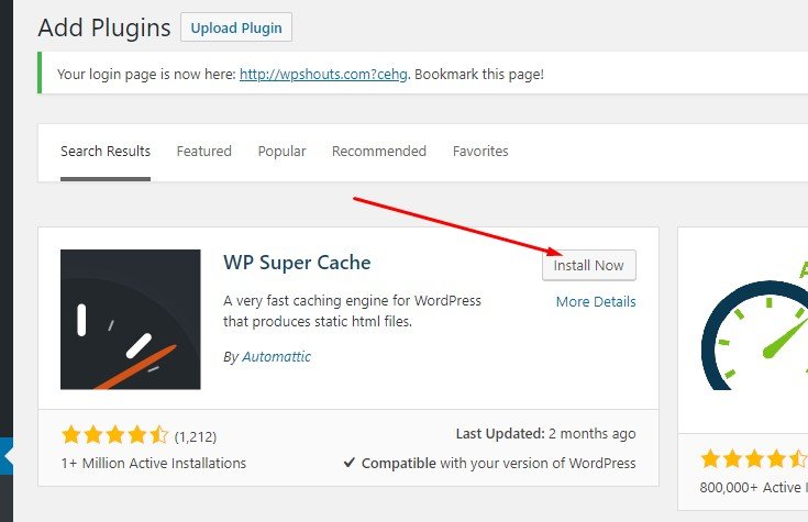 wp super cache plugin