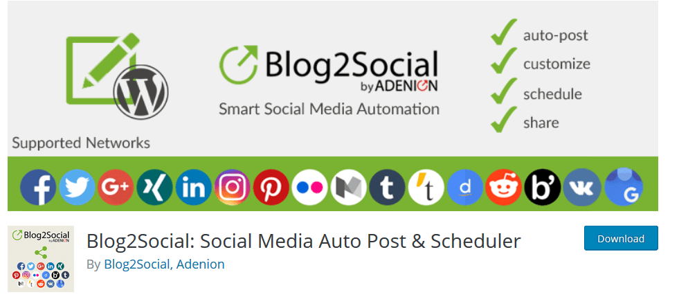 Blog 2 Social: Social Media Auto Post & Scheduler