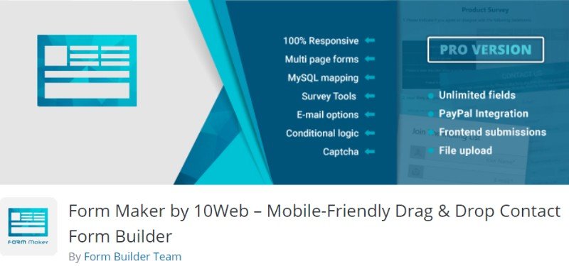 Form Maker by 10Web