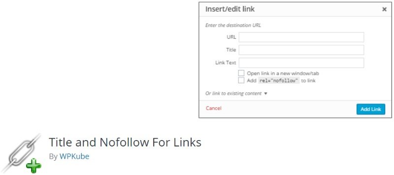 Title and nofollow for links