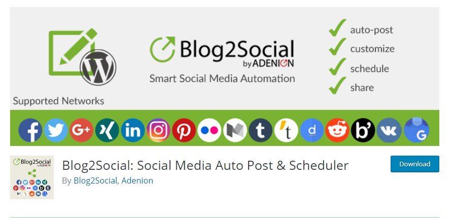 blog2social plugin