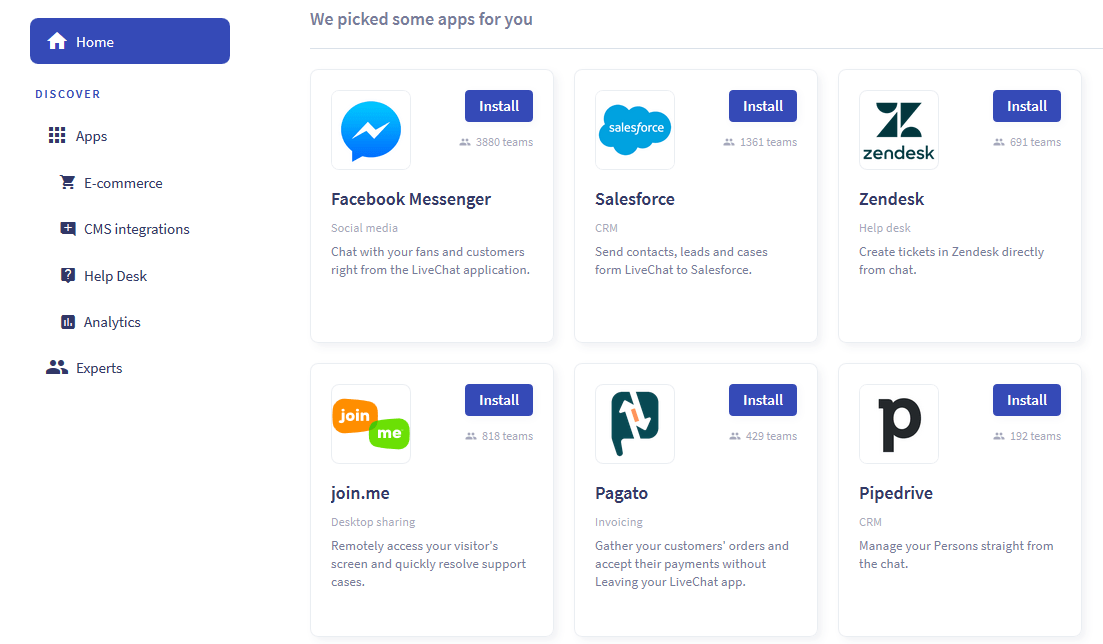 Live chat marketplace