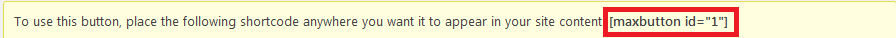 max buttons add shortcode
