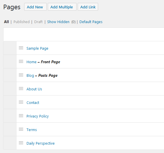 nested pages