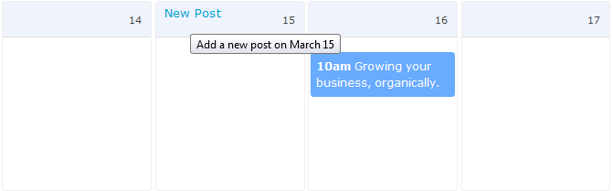 schedule posts-post create in calendar