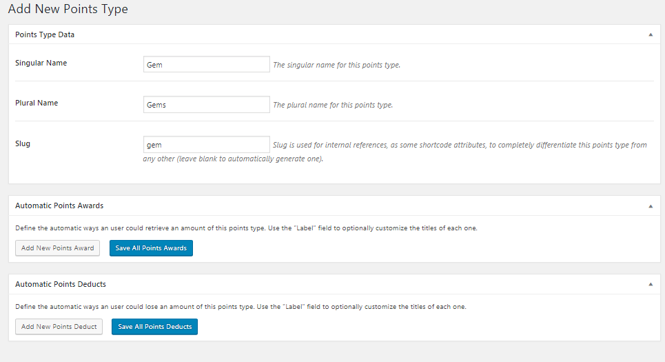 create a point type