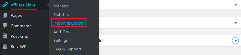 import affiliates links