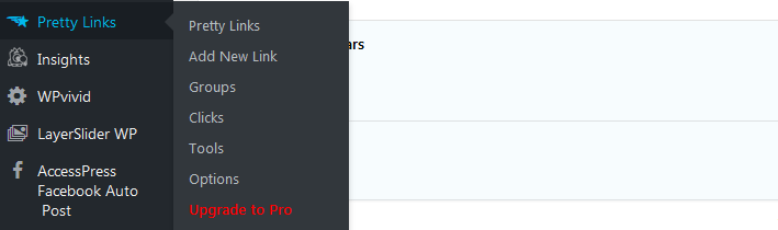 install Pretty Links plugin