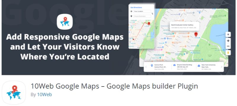 10Web Google Maps plugin