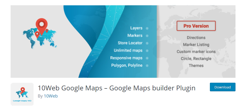 10web Google Maps WordPress plugin