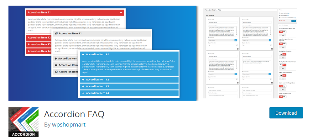 Accordion FAQ plugin for wordpress