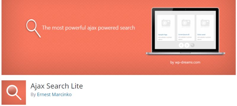 Ajax Search Lite WordPress search plugin