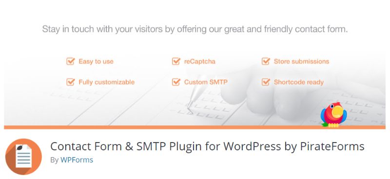 Contact Form and SMTP plugin for WordPress by PirateForms