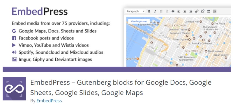 EmbedPress plugin in wordpress