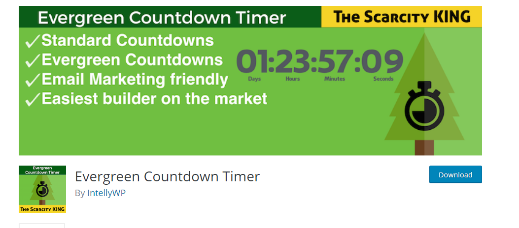 Evergreen Countdown Timer plugin for wordpress