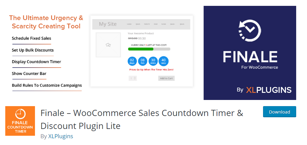 Finale WooCommerce Sales Countdown Timer and Discount Plugin Lite