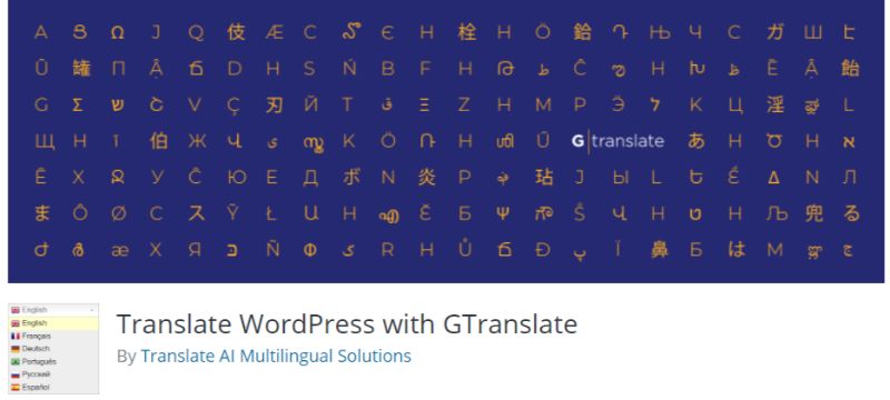 GTranslate WordPress translation plugin