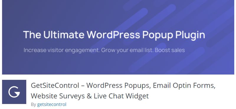 GetSiteControl wordpress survey plugin