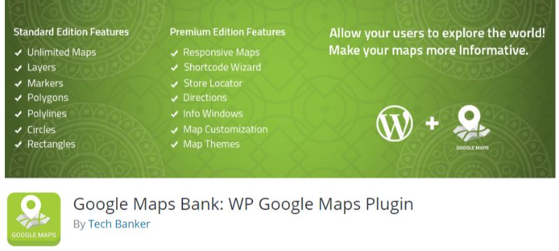 Google Maps Bank WP Google Maps Plugin