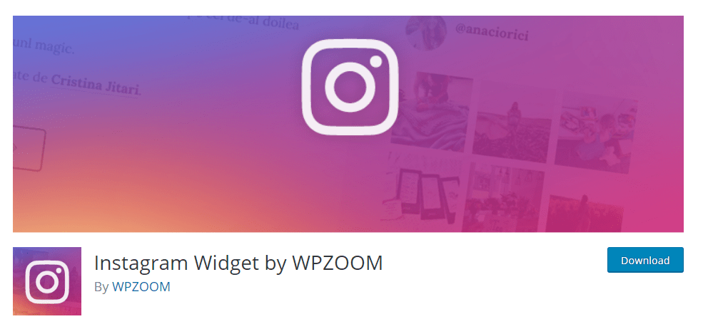 Instagram Widget wordpress instagram plugin by WPZOOM