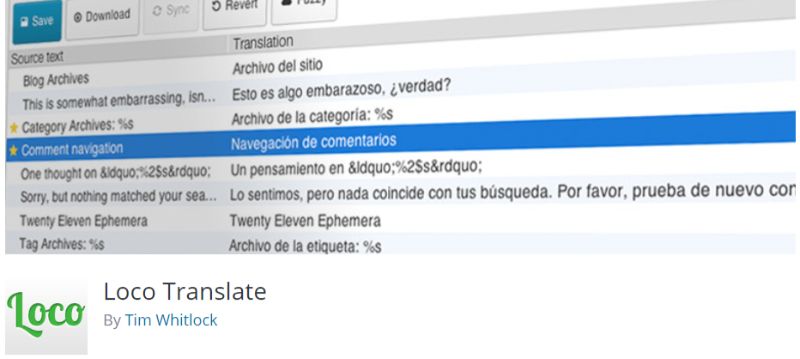 Loco Translate plugin for WordPress