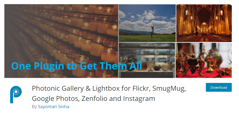 Photonic Gallery Lightbox for Flickr, SmugMug, Google Photos, Zenfolio, and Instagram plugin