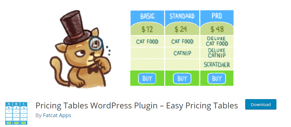 Pricing Tables WordPress Plugin Easy Pricing Table