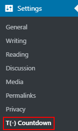 T(-) Countdown plugin menu