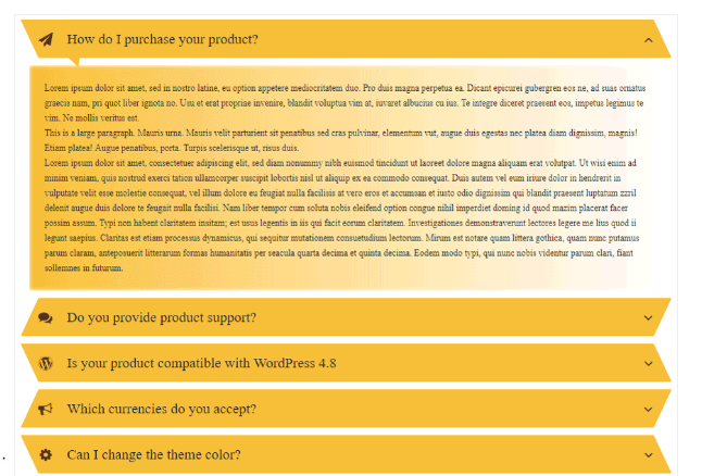Tab Accordion FAQ plugin for wordpress design