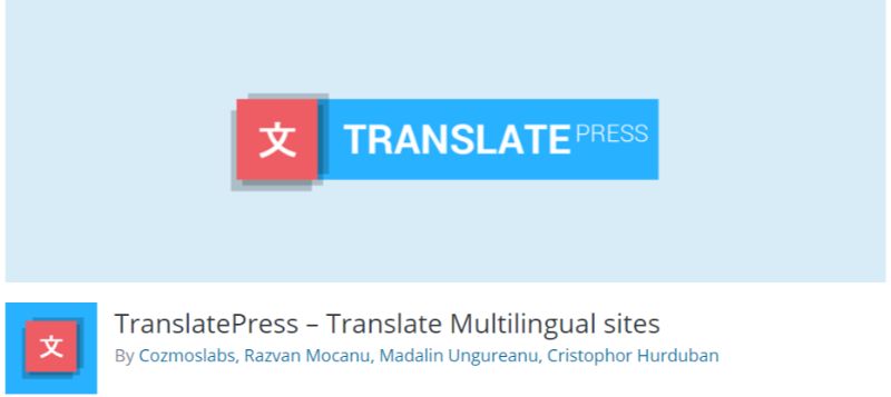 TranslatePress wordpress translation plugin