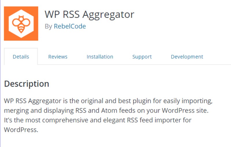 wordpress rss importer