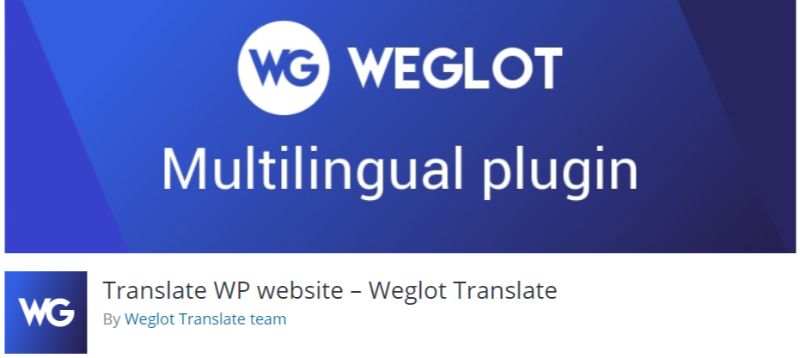 Weglot Translate plugin for WordPress