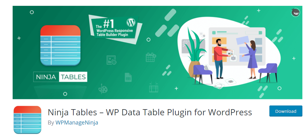 WordPress pricing table plugin Ninja Tables