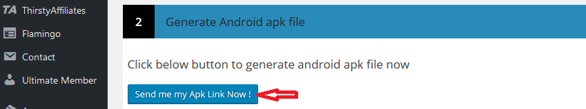 Generate android apk file