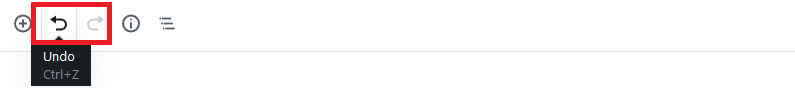 Gutenberg editor toolbar block undo