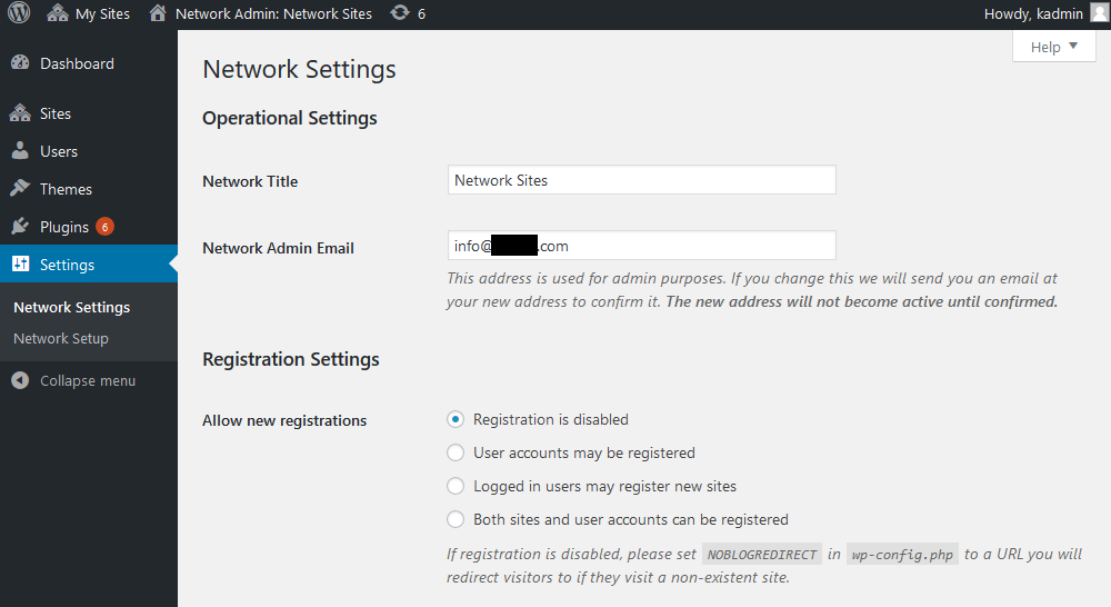 Configuring network settings