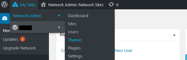 Network site admin