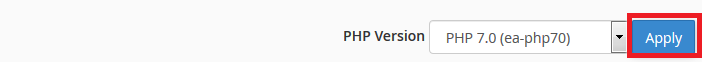 Apply the option and upgrade PHP