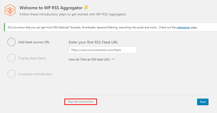 Setting up WP RSS Aggregator plugin