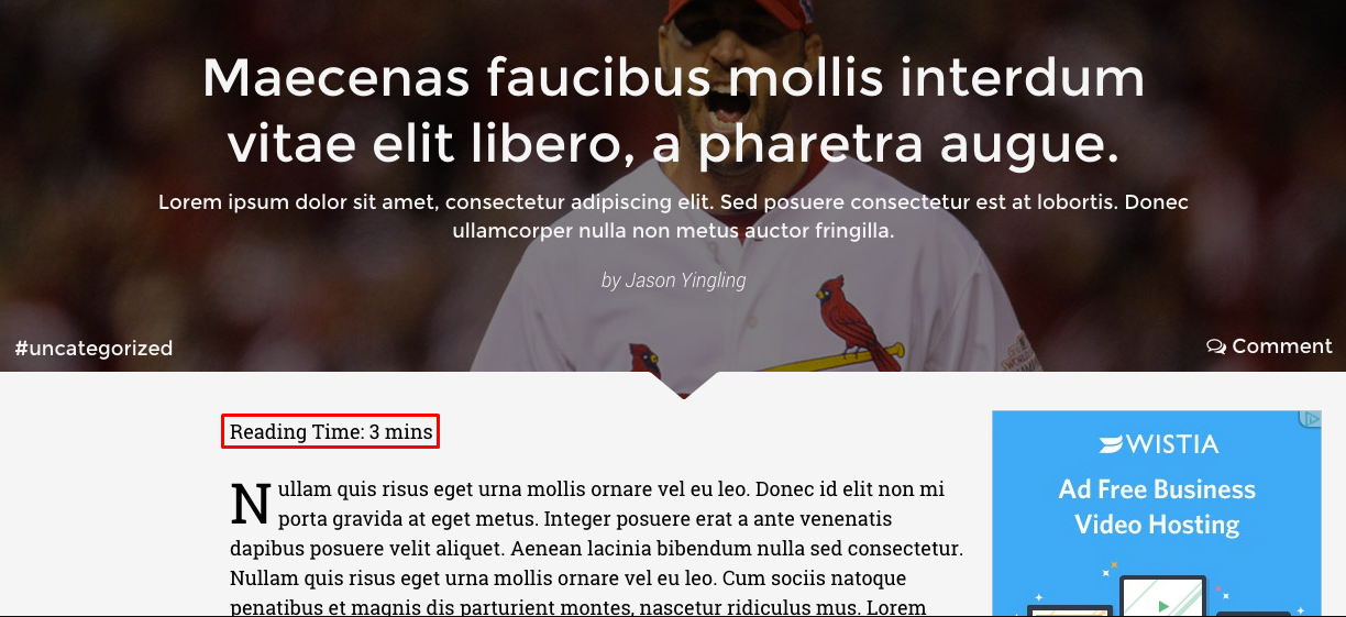 View the reading time of a post in the front end