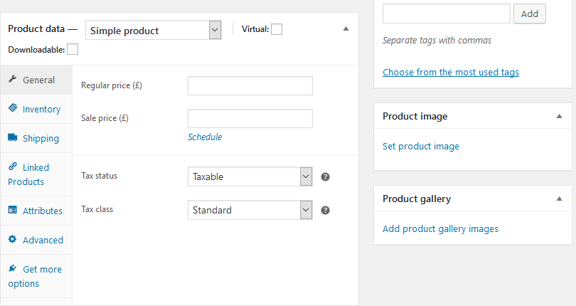 WooCommerce add product details