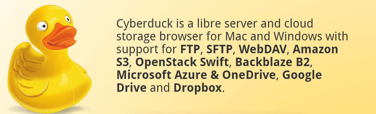 Cyberduck FTP client