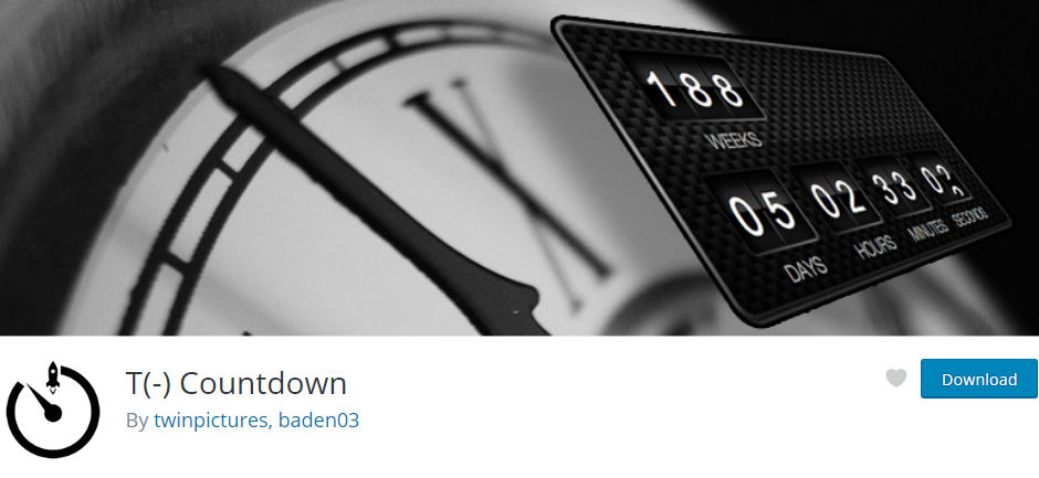 T(-) Countdown WordPress countdown timer plugin