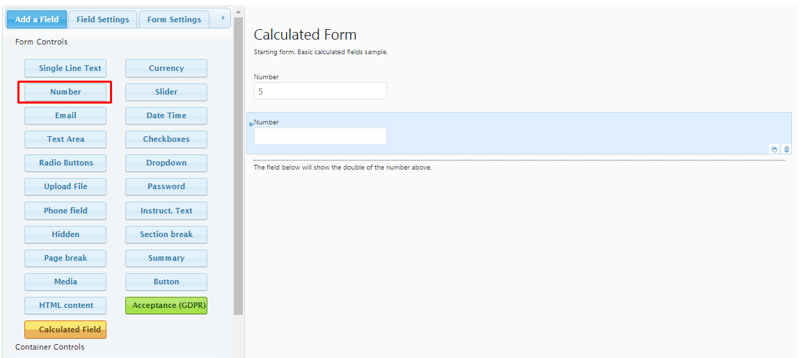 add fields to the form