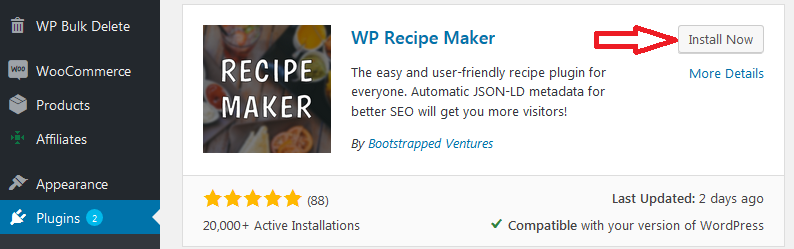 install wp recipe maker