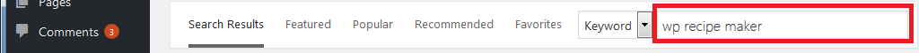 search wp recipe maker
